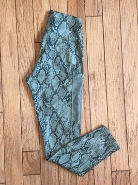 Snake Print Leggings in Green